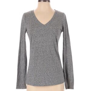 Target A New Day Gray Long Sleeve V Neck T Shirt Medium